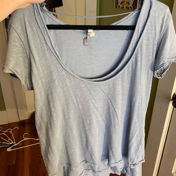 Free People Swooped Neckline Tee - Picture 2 of 3